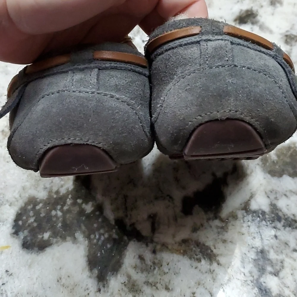 Fireside Boys Slipper Shoes Size 6 Moccasins Faux Fur Lined Warm Flaws